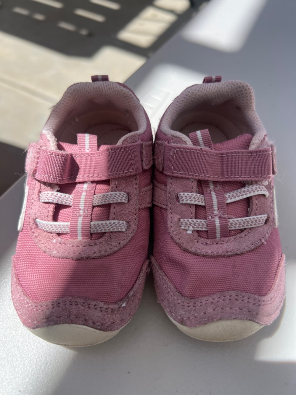 Stride Rite Pink Velcro Athletic Sneakers for Toddlers